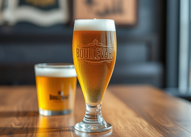 What types of beers are available on the Boulevard Drinks Menu?